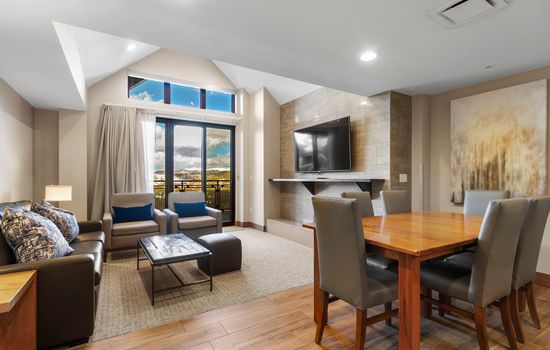 Living room with dining area