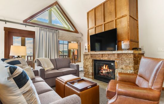 Living room with gas fireplace
