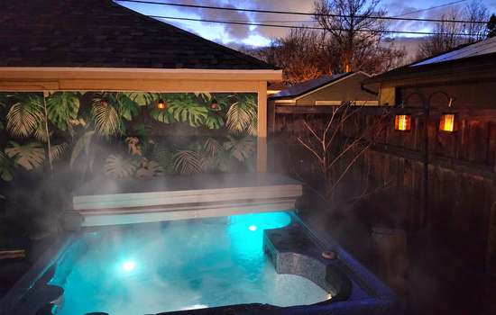 Soak your muscles in a private hot tub