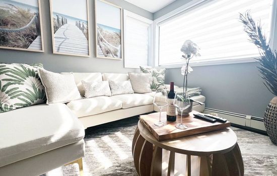 Soft seating that makes you want to stay a while. Grab a cup of tea or a glass of your favorite wine.