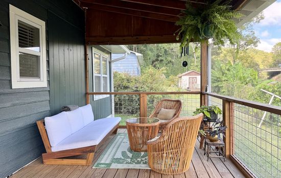 Covered porch—your front-row seat to nature.
