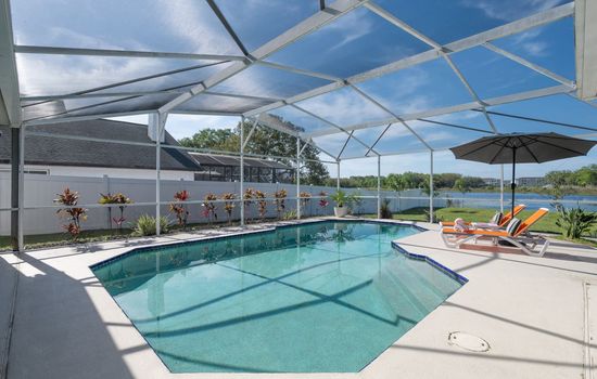 A poolside setup designed for easy lounging and sunny afternoons.