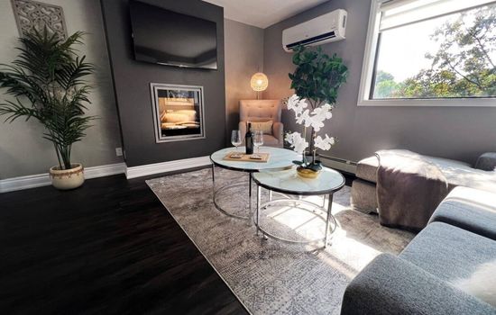 Perfect spot to debate whether to explore or enjoy another movie marathon.