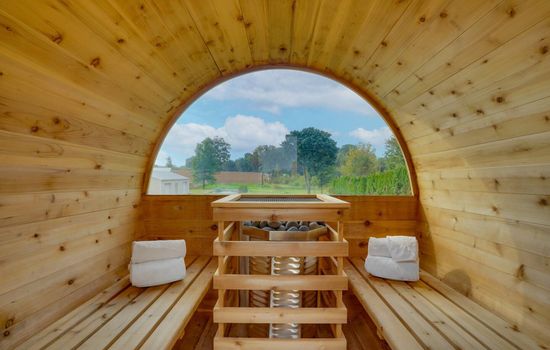 Relax and unwind in the private sauna, the perfect spot to recharge after a day of exploring.