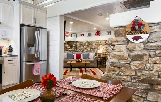The eat-in kitchen opens to the living room for easy meals and conversation.