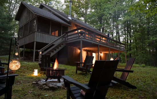 Escape to the outdoors in the summertime, and relax in the glow of our fire pit.