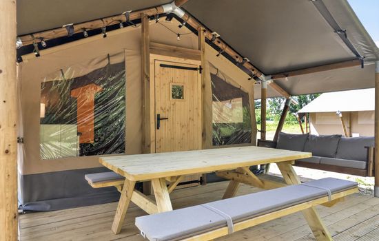 Riverfront Safari Tent Near Virginia Tech