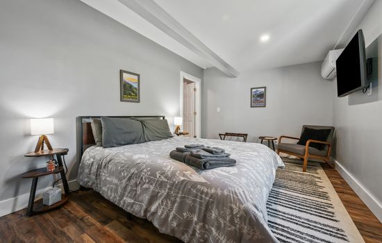 A comfortable bedroom.