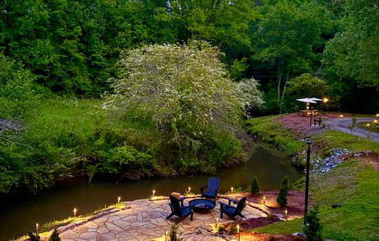 Creekside patio