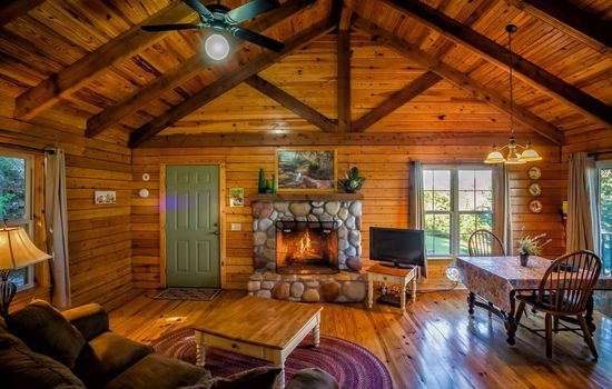 Romantic Cabin for 2 adults. No children allowed .
