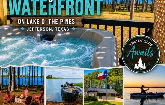 Welcome to THE KNOTTY PINE waterfront at Lake O' the Pines in Jefferson, Texas