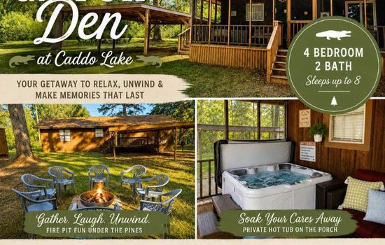 Welcome to THE GATOR DEN at Caddo Lake in Karnack, Texas