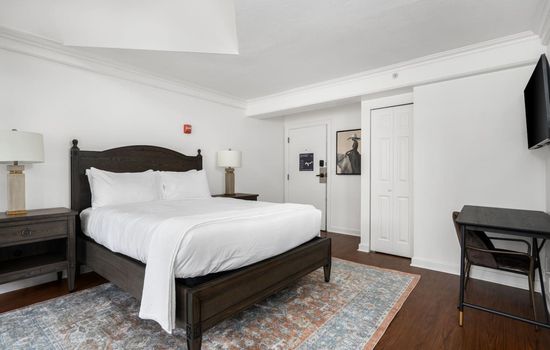 This is the private room you will be renting offering a spacious design with a comfortable queen bed and natural light throughout.