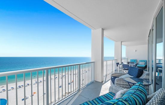 Breathtaking beach views from the balcony.