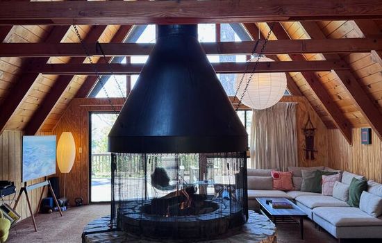 A-Frame with Carousel Fireplace
