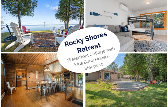 Rocky Shores Retreat - Door County waterfront cottage with room for 10.