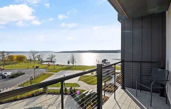Private balcony overlooking the water