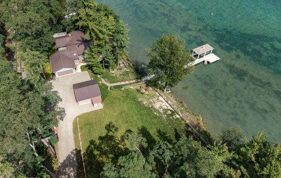 Lakefront home with private dock