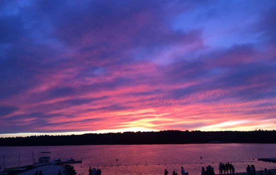 Beautiful  sunsets from our west-facing beach